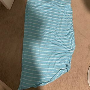 Bobeau Jersey-Like Side Ruched Asymmetrical MIDI